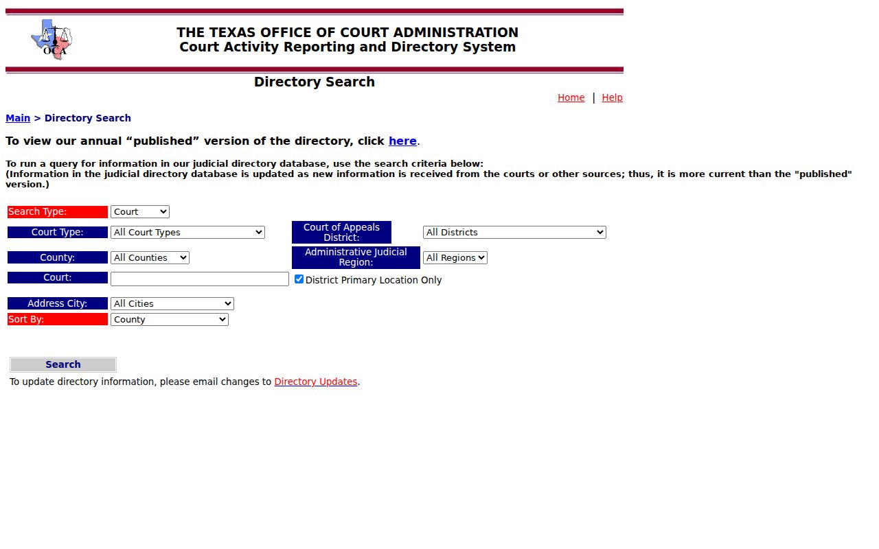 Maverick County criminal court directory search