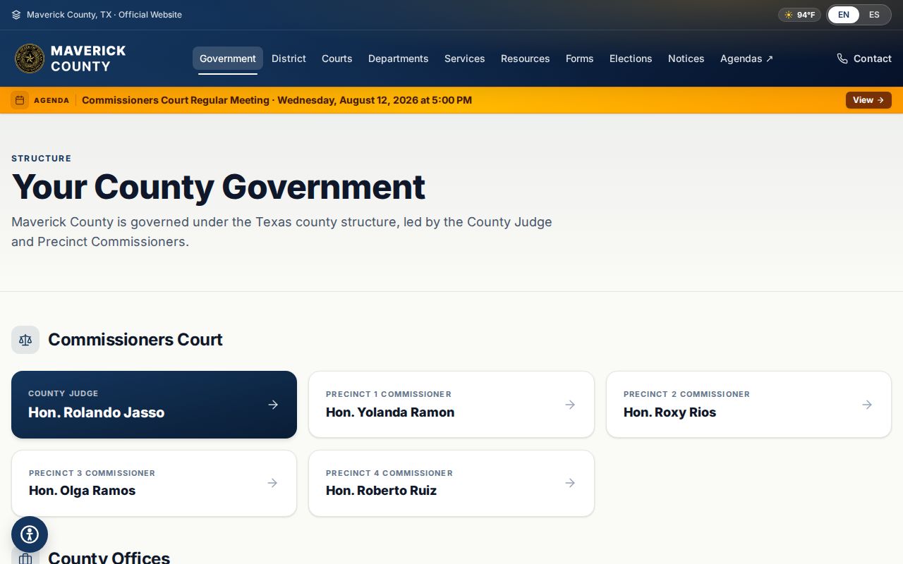 Maverick County criminal records office directory