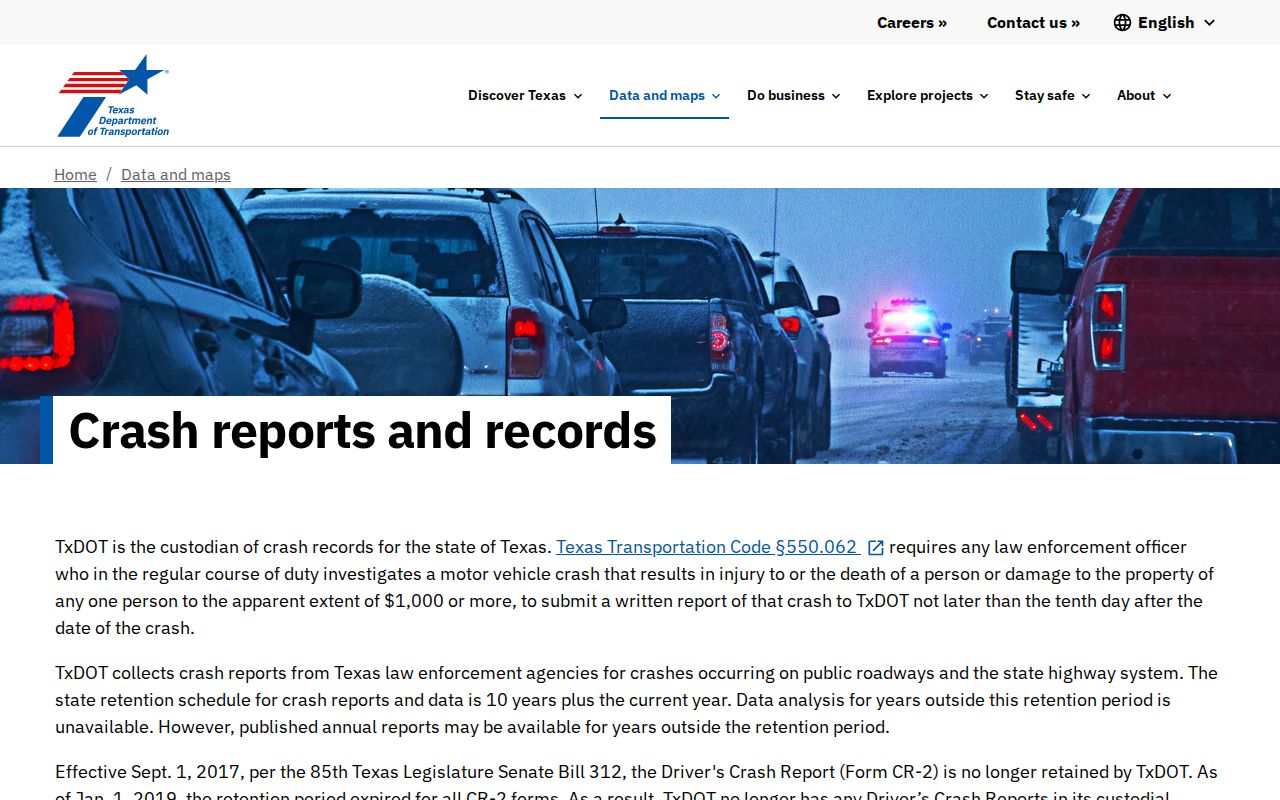 Maverick County criminal history and Texas crash report access