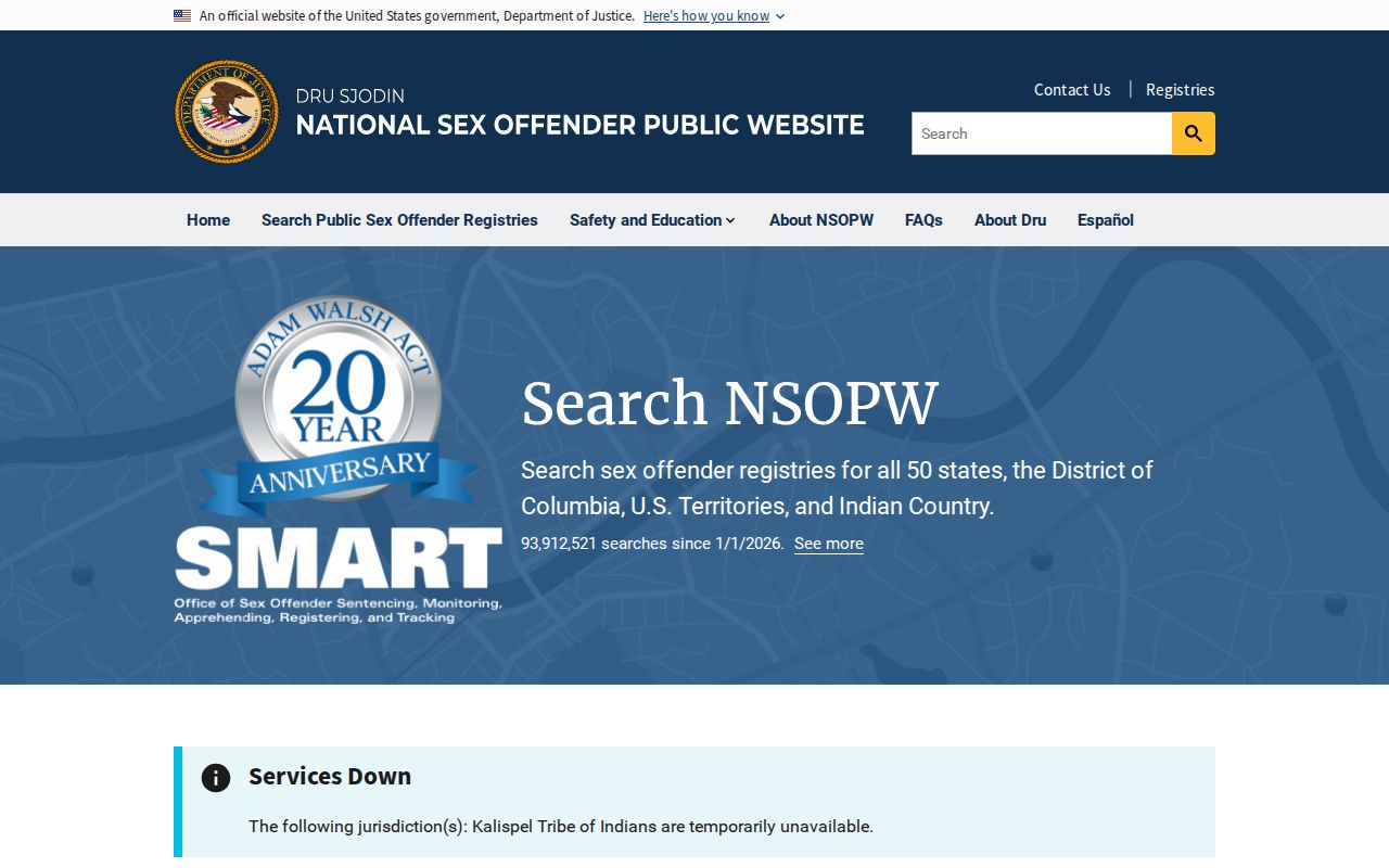 NSOPW national search supplement for Maverick County sex offender records